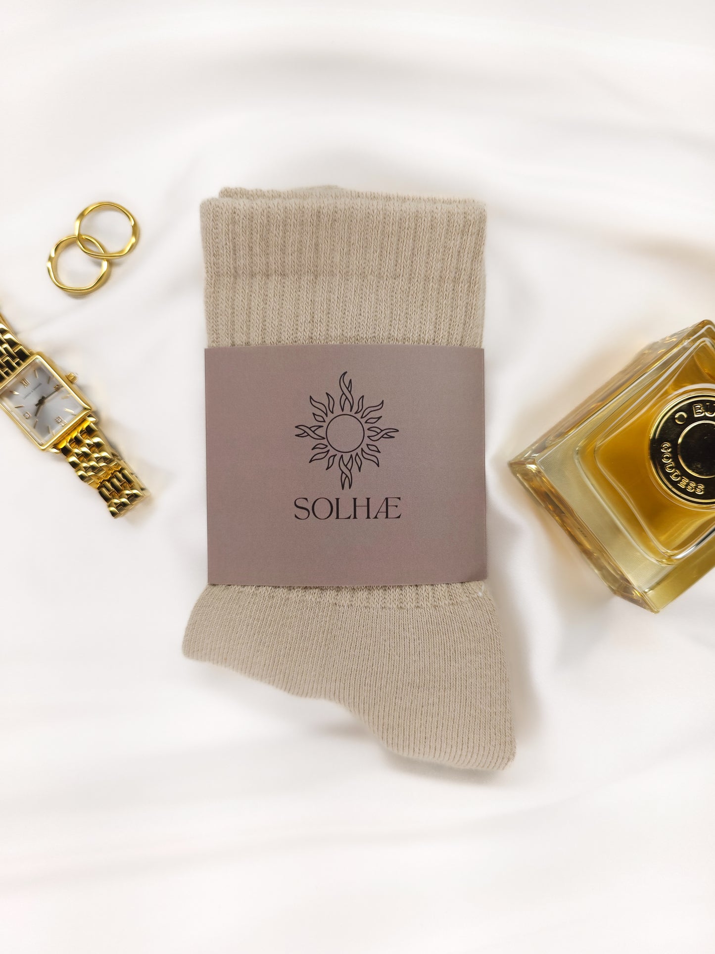 SOLHÆ Grip Socks - Sandstone